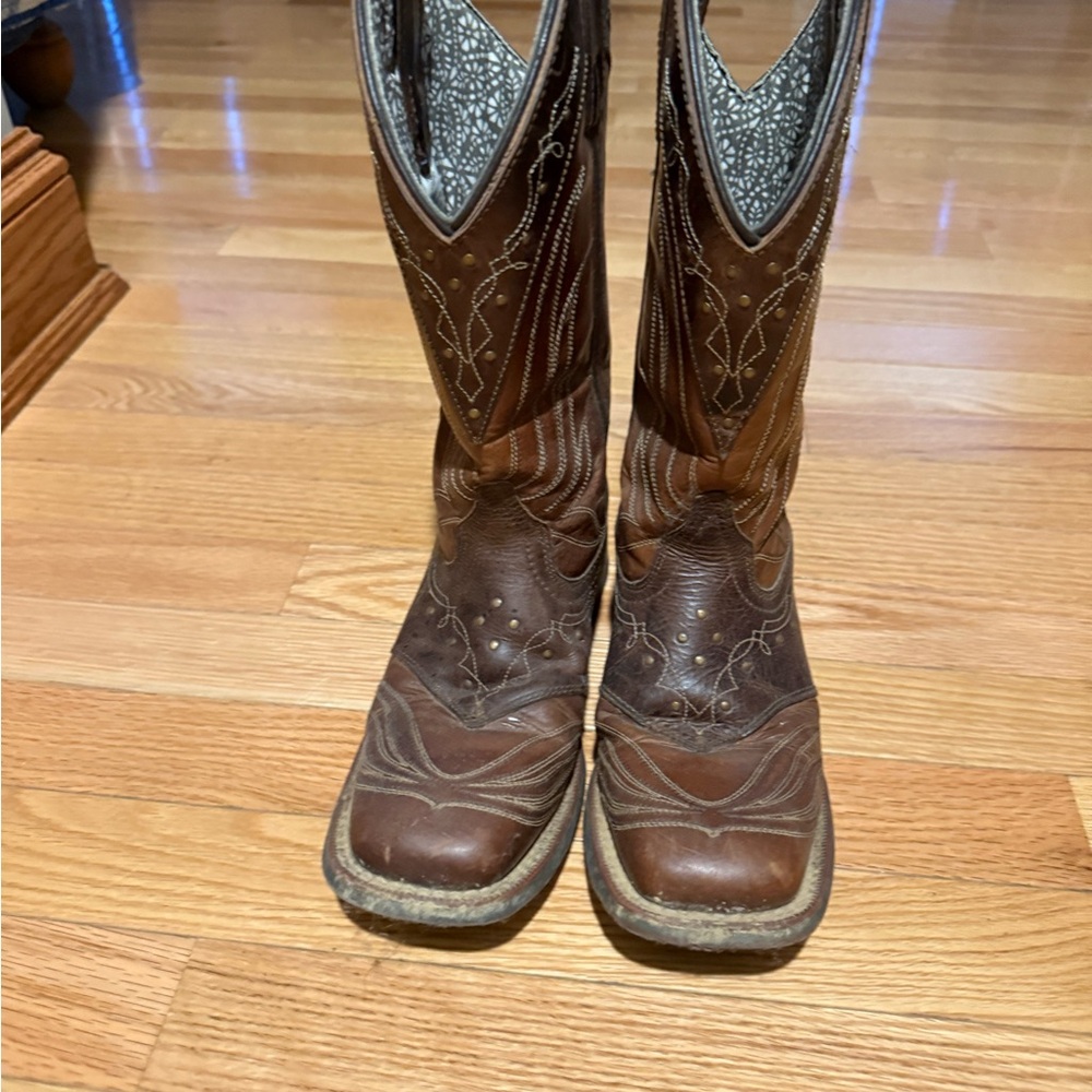 Laredo Leather Western Boots - Rich Brown